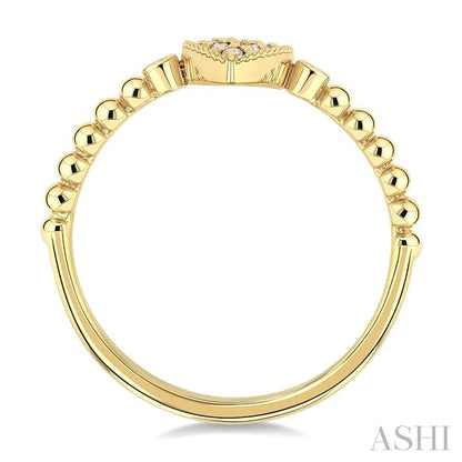 Bead Bijoux Pear Shape Petite Diamond Fashion Ring