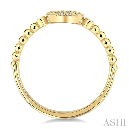Bead Bijoux Round Shape Petite Diamond Fashion Ring