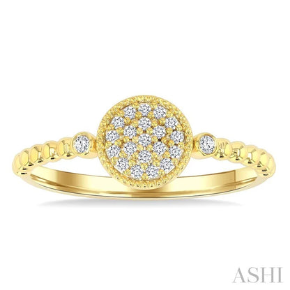 Bead Bijoux Round Shape Petite Diamond Fashion Ring