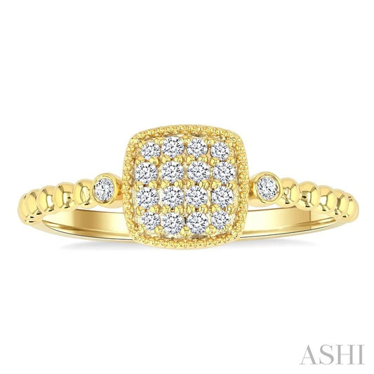 Bead Bijoux Cushion Shape Petite Diamond Fashion Ring