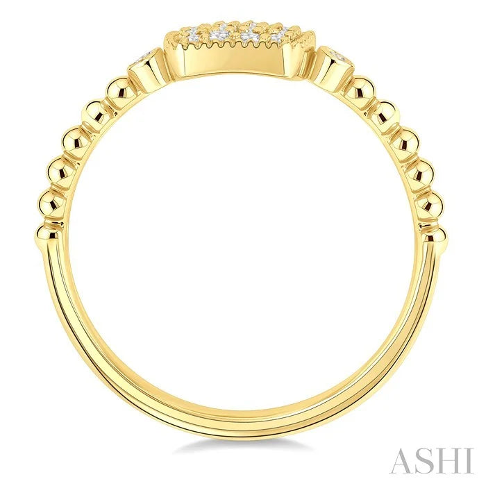Bead Bijoux Cushion Shape Petite Diamond Fashion Ring
