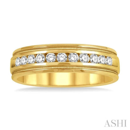 Channel Set Men'S Diamond Band