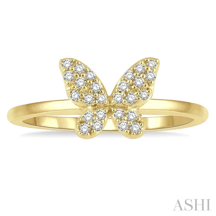 Stackable Butterfly Petite Diamond Fashion Ring