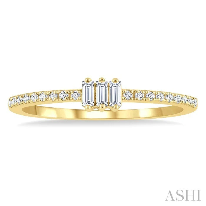 Stackable Petite Baguette Diamond Fashion Ring