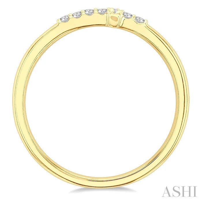 Stackable Sideway Cross Petite Diamond Fashion Ring