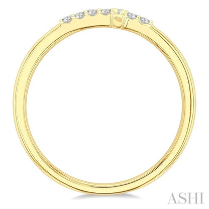 Stackable Sideway Cross Petite Diamond Fashion Ring