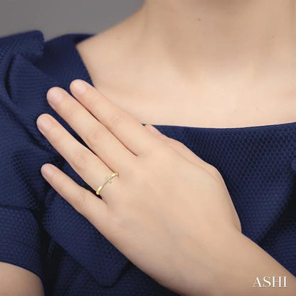 Stackable Sideway Cross Petite Diamond Fashion Ring