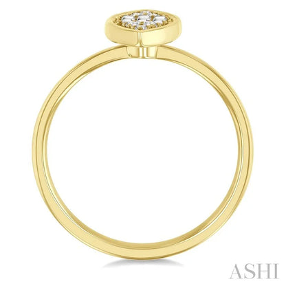 Marquise Shape Bezel Set Petite Fusion Diamond Fashion Ring