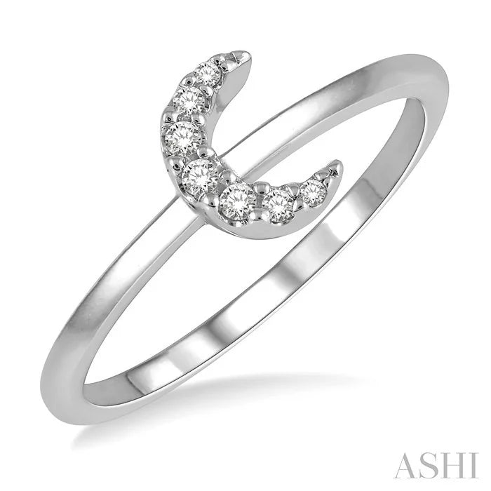 Stackable Crescent Petite Diamond Fashion Ring