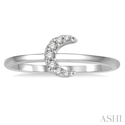 Stackable Crescent Petite Diamond Fashion Ring