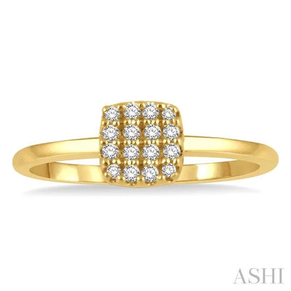 Stackable Cushion Shape Petite Diamond Fashion Ring
