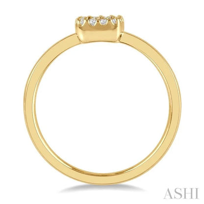 Stackable Cushion Shape Petite Diamond Fashion Ring