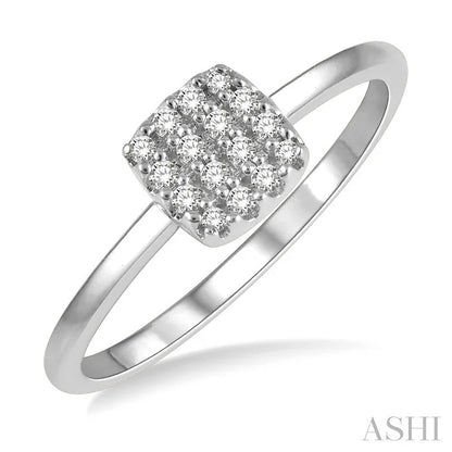 Stackable Cushion Shape Petite Diamond Fashion Ring