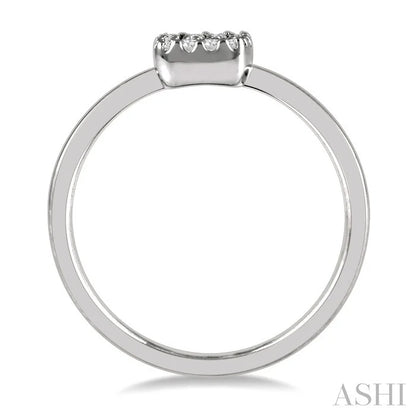 Stackable Cushion Shape Petite Diamond Fashion Ring