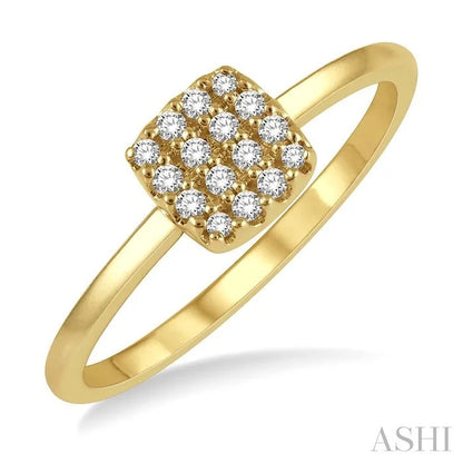 Stackable Cushion Shape Petite Diamond Fashion Ring