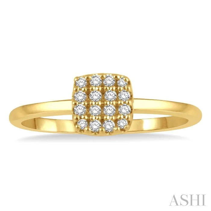Stackable Cushion Shape Petite Diamond Fashion Ring