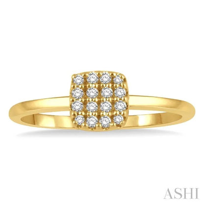 Stackable Cushion Shape Petite Diamond Fashion Ring