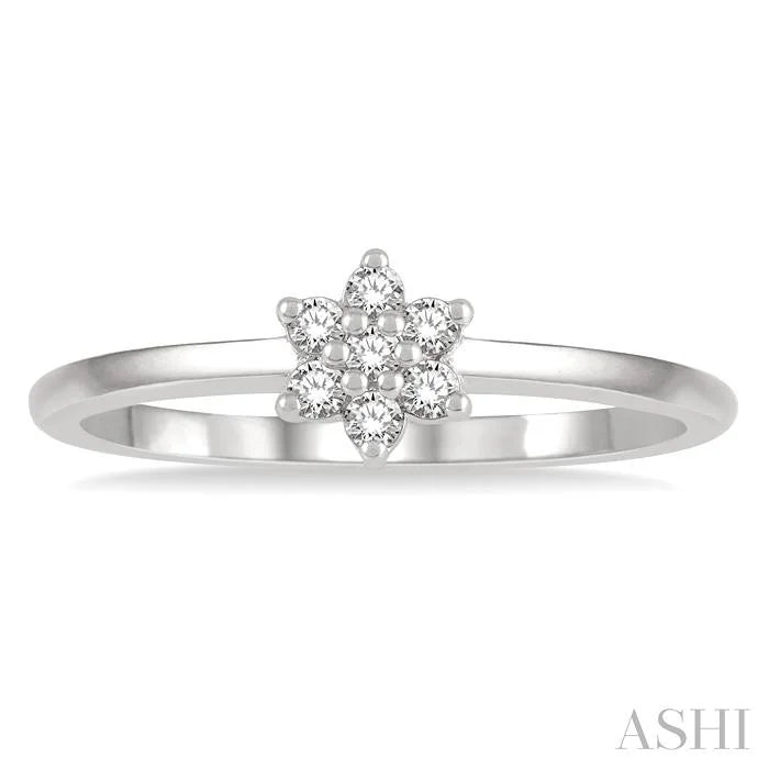 Stackable Flower Petite Diamond Fashion Ring