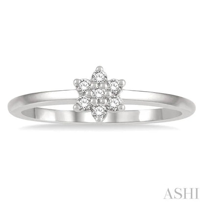 Stackable Flower Petite Diamond Fashion Ring