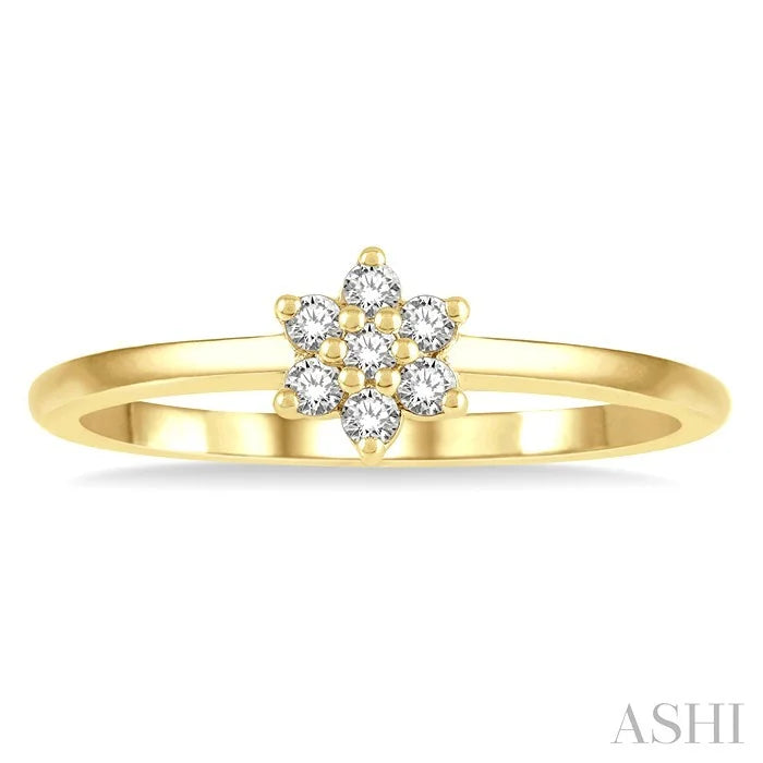 Stackable Flower Petite Diamond Fashion Ring