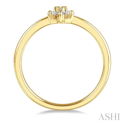 Stackable Flower Petite Diamond Fashion Ring