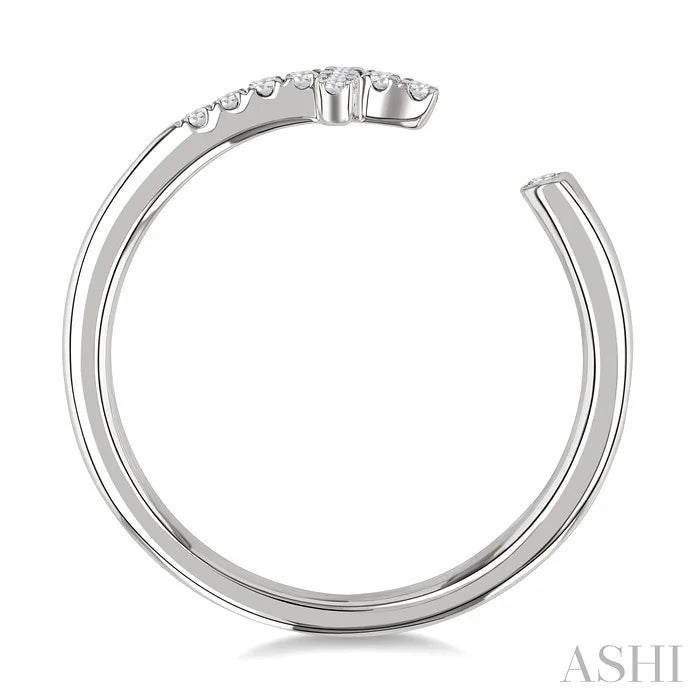 Cross Petite Diamond Fashion Open Ring