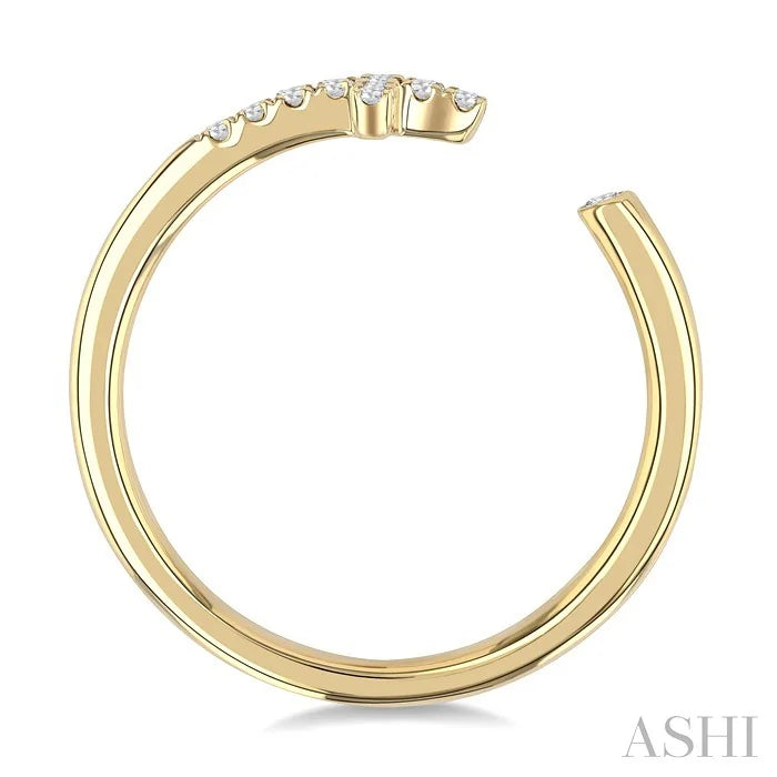Cross Petite Diamond Fashion Open Ring