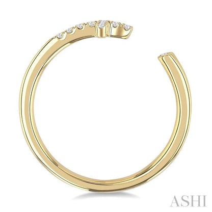 Cross Petite Diamond Fashion Open Ring
