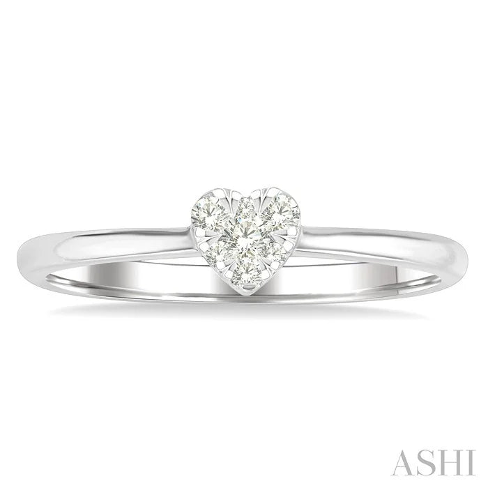 Heart Shape Lovebright Petite Diamond Solitaire Ring