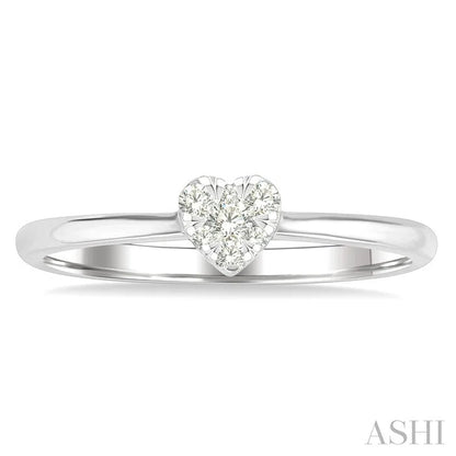 Heart Shape Lovebright Petite Diamond Solitaire Ring