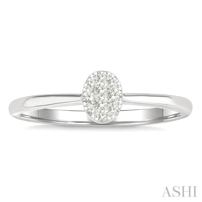 Oval Shape Lovebright Petite Diamond Solitaire Ring