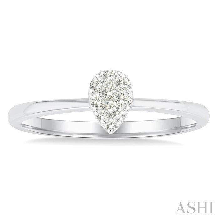 Pear Shape Lovebright Petite Diamond Solitaire Ring
