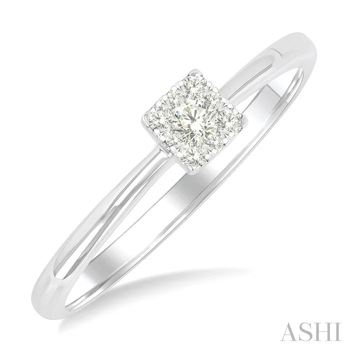 Princess Shape Lovebright Petite Diamond Solitaire Ring