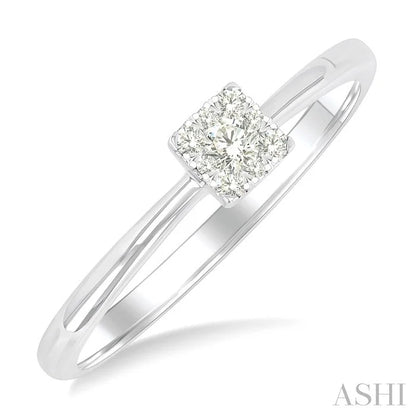 Princess Shape Lovebright Petite Diamond Solitaire Ring