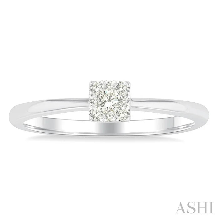 Princess Shape Lovebright Petite Diamond Solitaire Ring