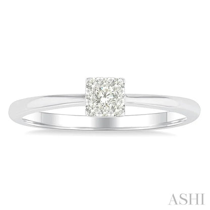 Princess Shape Lovebright Petite Diamond Solitaire Ring