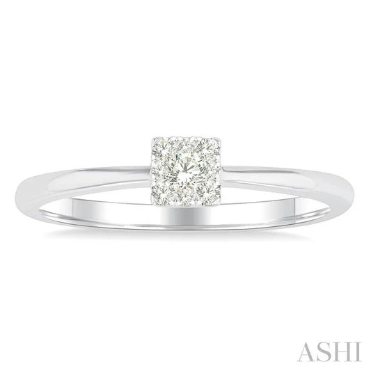 Princess Shape Lovebright Petite Diamond Solitaire Ring