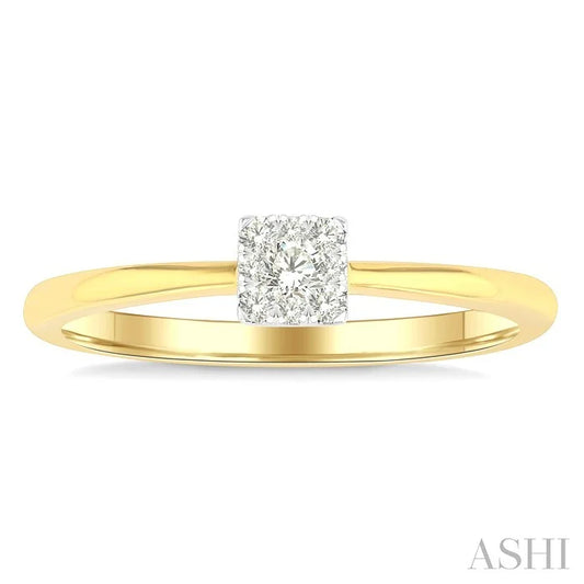 Princess Shape Lovebright Petite Diamond Solitaire Ring