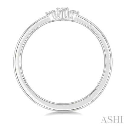 Round Shape 3 Stone Petite Diamond Ring