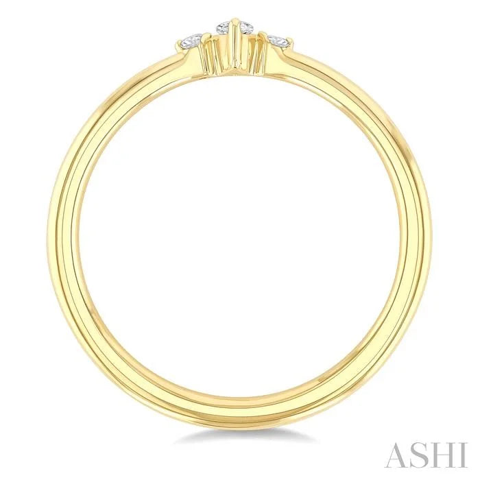 Marquise Shape 3 Stone Petite Diamond Ring