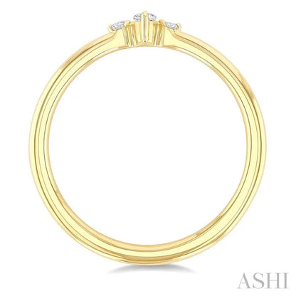 Marquise Shape 3 Stone Petite Diamond Ring