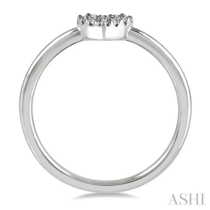Stackable Heart Shape Petite Diamond Fashion Ring