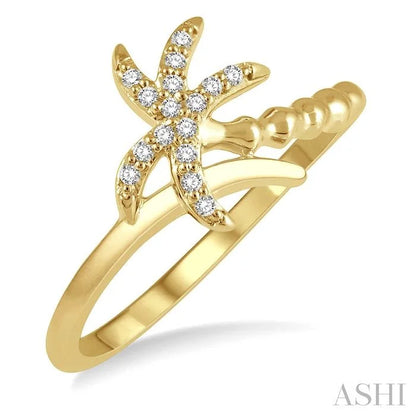 Bead Bijoux Stackable Palm Tree Petite Diamond Fashion Ring