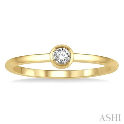 Stackable Bezel Set Petite Diamond Fashion Promise Ring