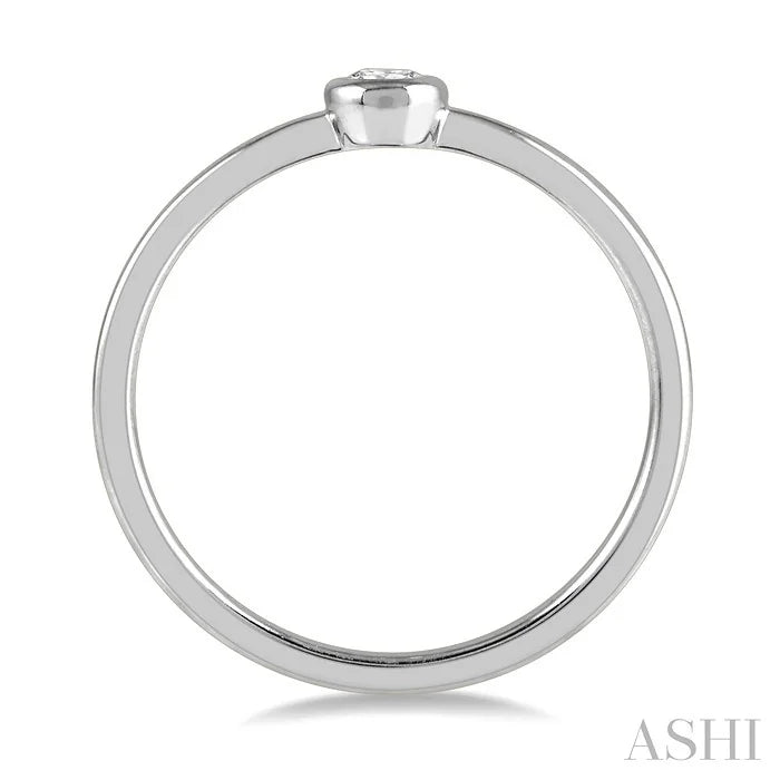 Stackable Bezel Set Petite Diamond Fashion Promise Ring
