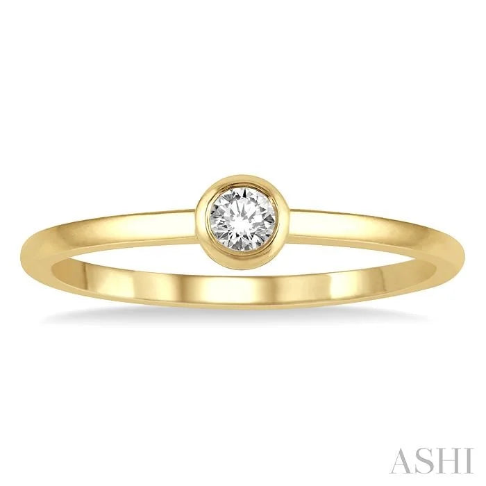 Stackable Bezel Set Petite Diamond Fashion Promise Ring