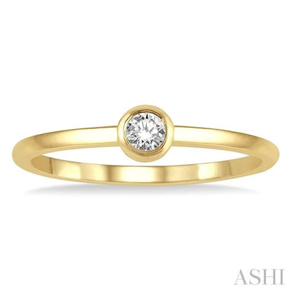 Stackable Bezel Set Petite Diamond Fashion Promise Ring