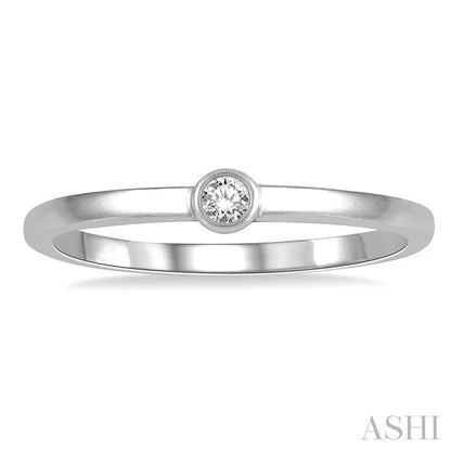 Stackable Bezel Set Petite Diamond Fashion Promise Ring