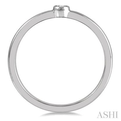 Stackable Bezel Set Petite Diamond Fashion Promise Ring