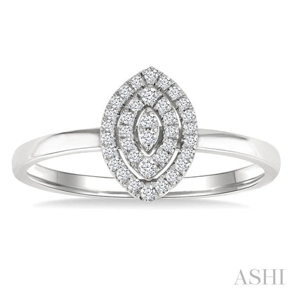 Marquise Shape Petite Halo Diamond Fashion Ring